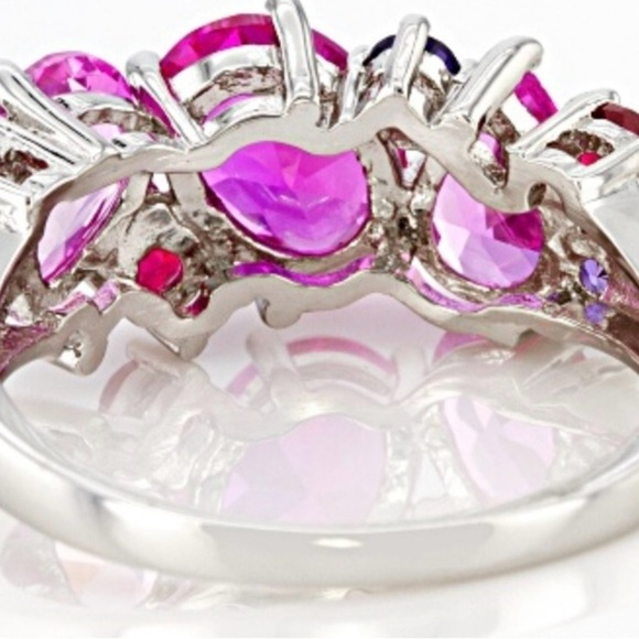 🌸Bella Luce - DOK1930 - Lab Created Multi-Stone Ring💕💜♥️ - Picture 4 of 4